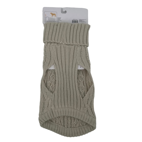 NWT Boots And Barkley Cream Pet Dog Cat Sweater Size Small - Picture 3 of 4